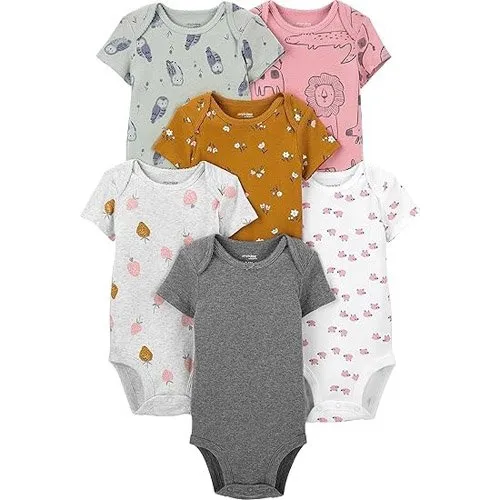 Conjunto Macacão Carter's Simple Joys 6 Peças para Recém Nascido Colorido A-BI