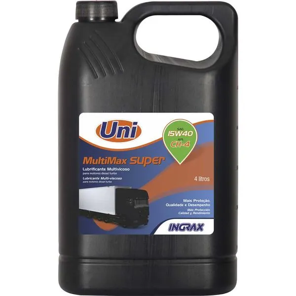 Óleo lubrificante Multimax Uni SAE 15W40 4 litros UNI INGRAX