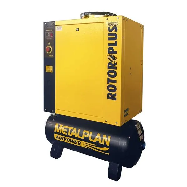 Compressor Parafuso 36,5 PCM 10HP 220V Trifásico Rotorplus - Metalplan