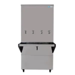 Bebedouro Industrial Coluna Knox 200L 3 Torneiras Geladas 1 Torneira Natural Inox (KX20 NG 4T) Bebedouro Industrial de Coluna KX20-D NG 4T Água Gelada e Natural Inox 220V