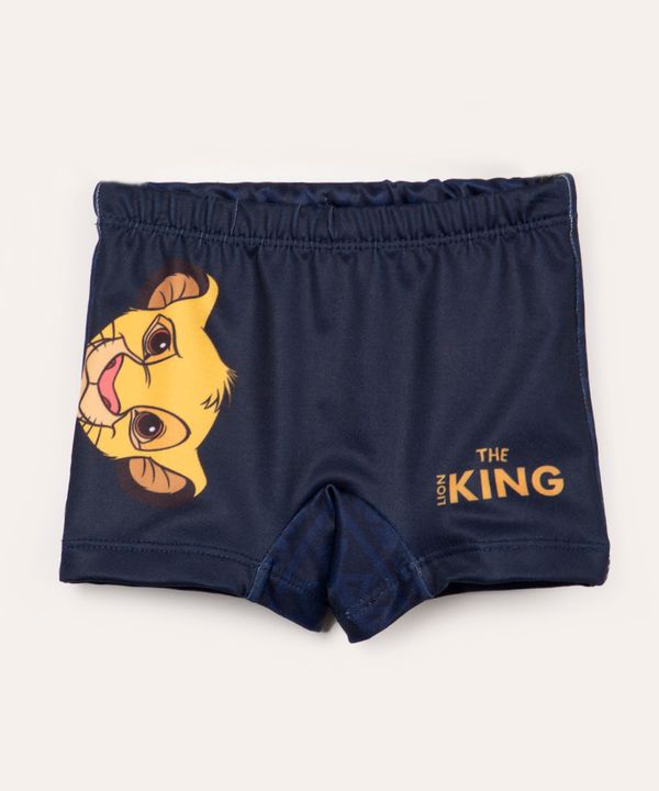 sunga boxer infantil rei leão proteção uv azul marinho 2