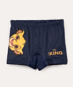 sunga boxer infantil rei leão proteção uv azul marinho 1