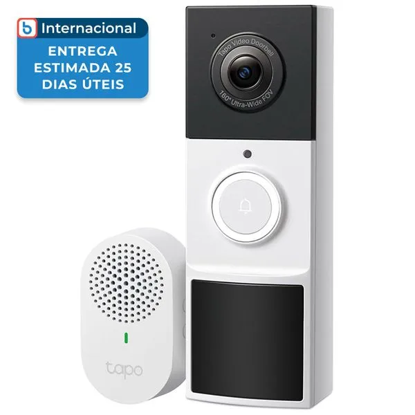 Campainha de Vídeo Tapo Inteligente Sem Fio Branco D210 A-MBI