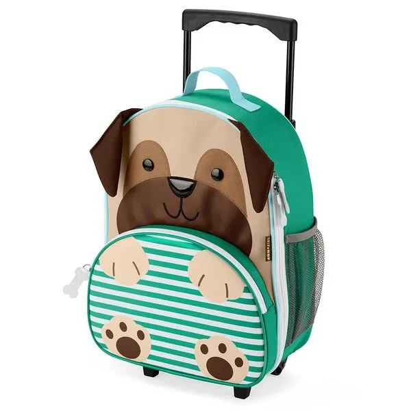 Mochila de Rodinhas Skip Hop Zoo Cachorro Pug Verde Único