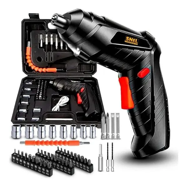 Parafusadeira Angular S m Ferramentas Doméstica SN48 com Maleta e Kit 47 Peças Bateria 5V Parafusadeira Angular S m Ferramentas SN48 com Maleta e 47 Peças Bateria 5V