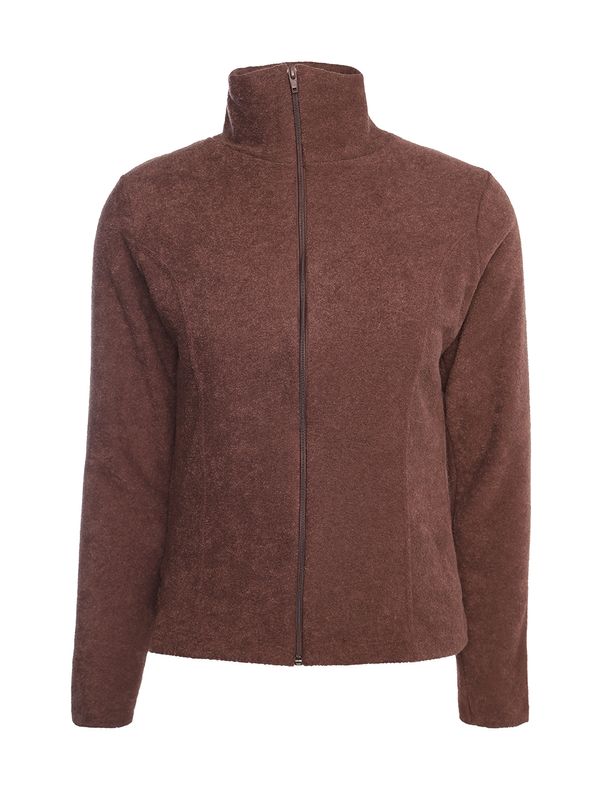 Jaqueta Boucle Autentique Feminina MARROM GG