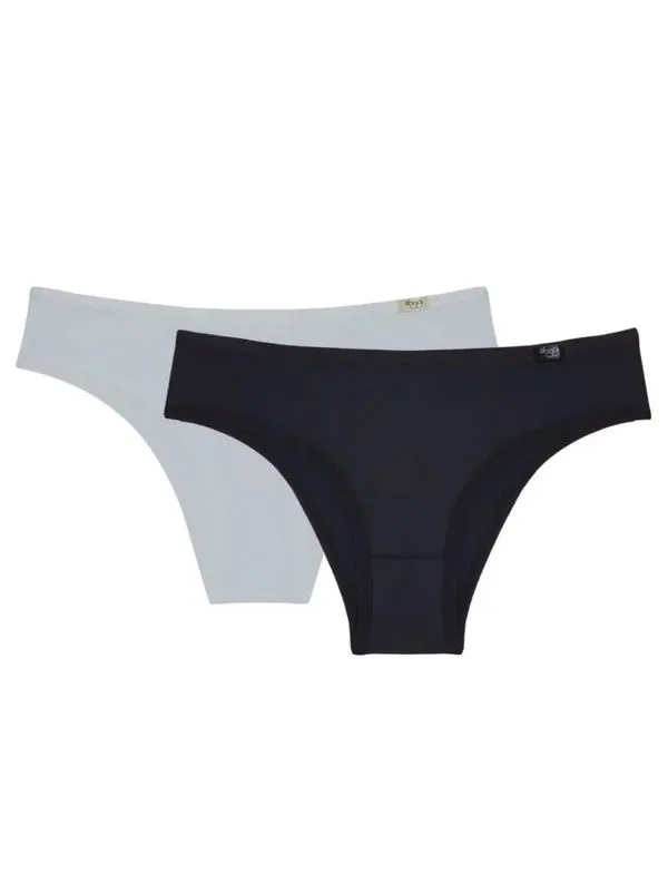 Kit de Calcinhas Mini Classic 02 - 2 und PRETO/BRANCO M