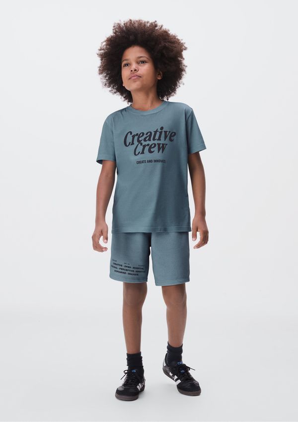 Conjunto Curto Infantil Menino Com Estampa - Azul 006