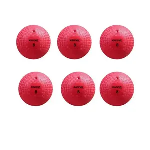 Kit 6 Bola de Iniciação Infantil N8 de Borracha Vermelho para Queimada e Handebol Kagiva Kit 6 Bola de Iniciação Infantil N8 de Borracha Vermelho para Crianças Até 8 Anos Kagiva