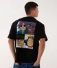 camiseta moletinho oversized gorillaz preto PP