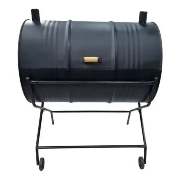 Churrasqueira Bafo Tambor C/ Grelha + Suporte 200lt 200l Preto