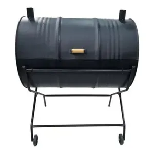 Churrasqueira Bafo Tambor C/ Grelha + Suporte 200lt 200l Preto
