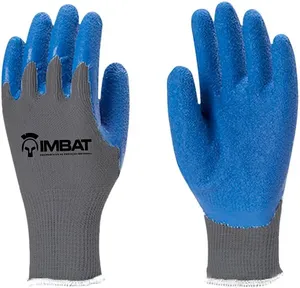 Luva de malha com revestimento de latex azul tamanho 8-M LV-A-BLAZ IMBAT