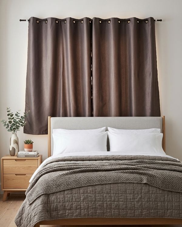 Cortina Bella Janela Corta Luz 2,60cm x 1,70cm Bege UN