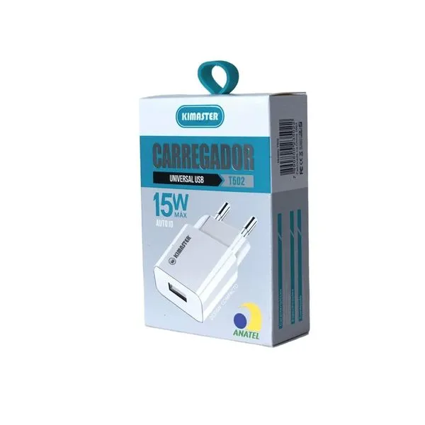 Carregador Kimaster Tomada 1 Saída USB CARREGADOR KIMASTER TOMADA 1 SAIDA USB B