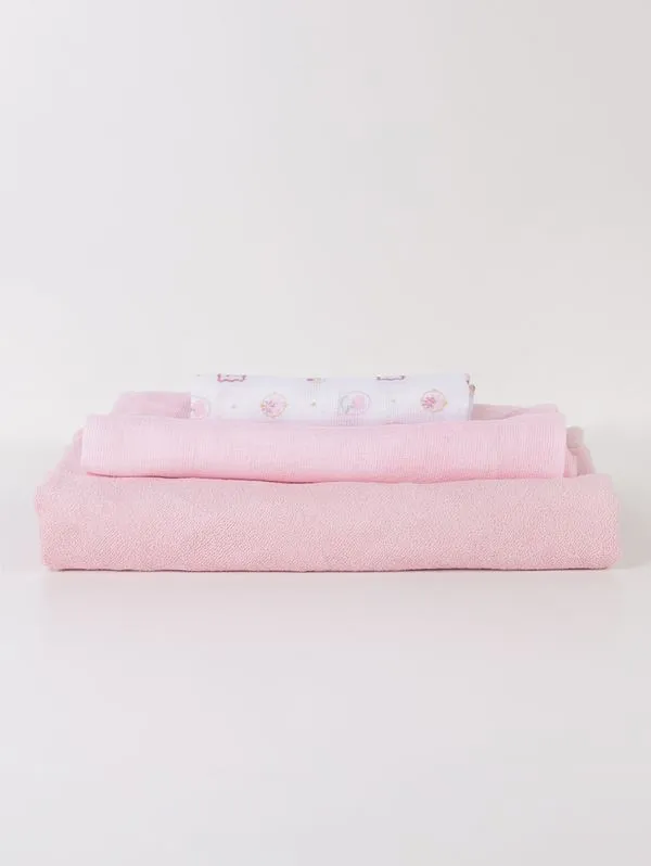 Jogo de Banho Infantil Para Bebê - ROSA