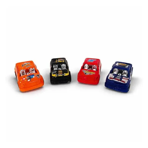 Brinquedo Kit 4 Carrinhos de Corrida Friccao Top Racing Car Cores Vermelho Azul Preto e Laranja Draik Kit 4 Carrinhos de Corrida Friccao Top Racing Car Brinquedo Infantil Vermelho Azul Preto e Laranja
