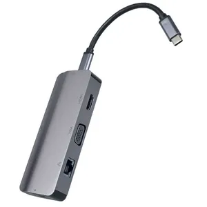 HUB Adaptador Usb-c com Multiportas Slim Macbook e Ethernet