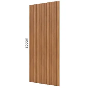 Painel Ripado em MDF PA75JJ 134cm para Parede Freijó Fosco Dalla Costa Móveis Painel Ripado em MDF PA75JJ 134cm Freijó para Sala de Estar Dalla Costa Móveis