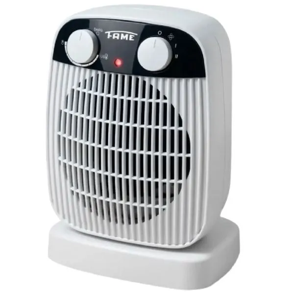 Aquecedor Elétrico Portátil Oscilante Fame 2000W Branco com Termostato Ajustável Fame Brasil 220V Aquecedor Elétrico Portátil Oscilante Fame 2000W Branco Fame Brasil 220V