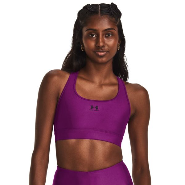 Top de Treino Feminino Under Armour HeatGear Mid Sem Bojo P Roxo