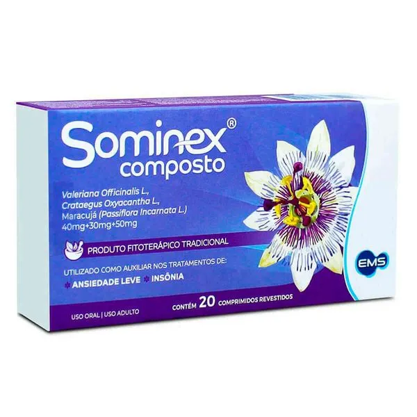 Sominex Composto 20 Comprimidos Revestidos EMS