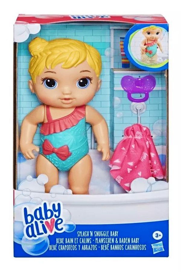 Boneca Baby Alive Bebê Banhos Carinhosos Loira - Hasbro