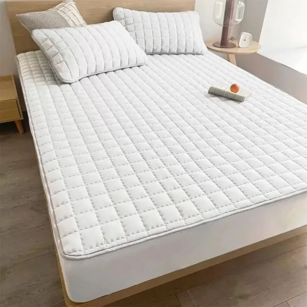 Lençol Impermeável para Colchão Matelado Ultrassônico Microfibra 100% Poliéster King 1 Peça Branco OEM Lençol Impermeável para Colchão Matelado Microfibra 100% Poliéster King 1 Peça Branco OEM