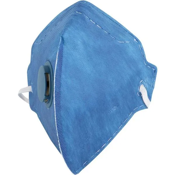 Respirador Dobrável Semifacial Azul com Válvula PFF1 RDV 2102 - VONDER