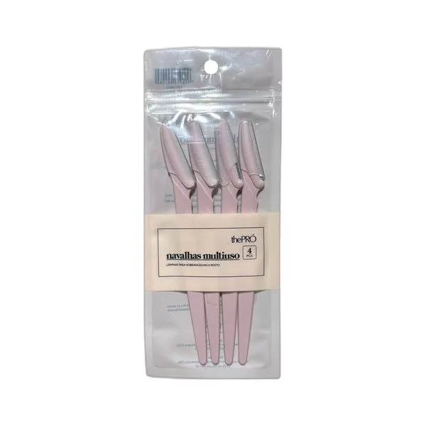 Kit The Pro Navalhas para Sobrancelhas e Rosto 4 Unidades Kit The Pro Navalhas Sobrancelha E Rosto