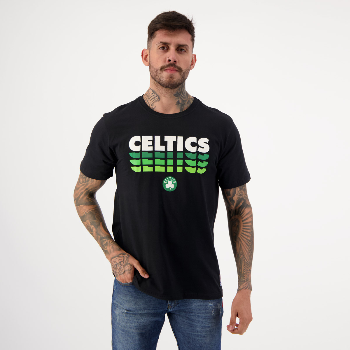 Camiseta NBA Repeat Celtics Preta