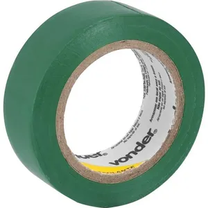 Fita isolante de PVC 19 mm x 10 m colorida - VONDER Fita isolante 19 mm x 10 m verde 10 peças - VONDER