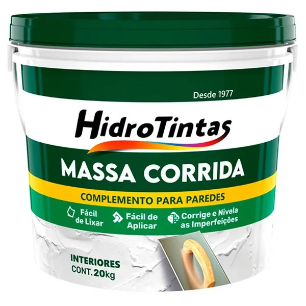 Massa Corrida Balde 20kg Hidrotintas Branco (MP)