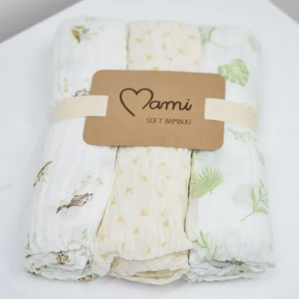 Cueiro Swaddle Soft Bamboo com 3un - 3163 Neutro