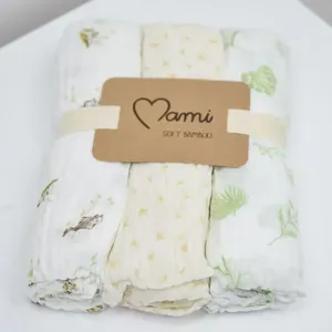 Cueiro Swaddle Soft Bamboo com 3un - 3163 Neutro