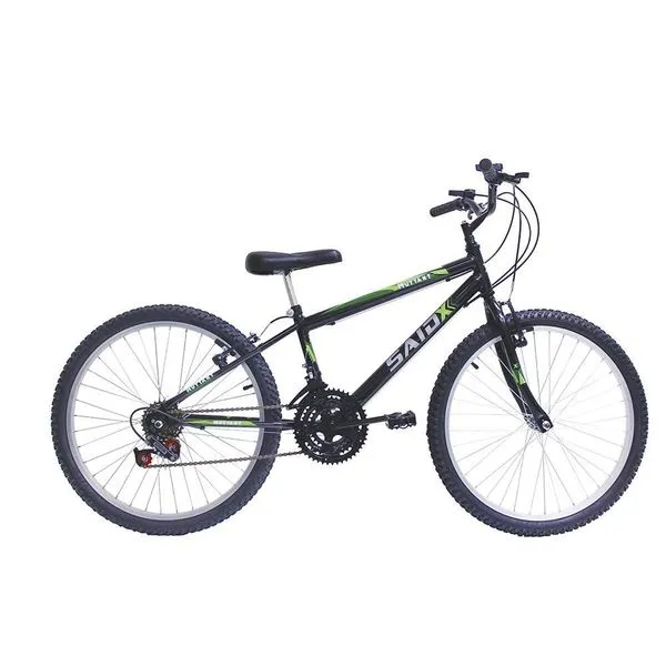 Bicicleta Aro 24 Masculina Infantil 18 Marchas Said-x Preto