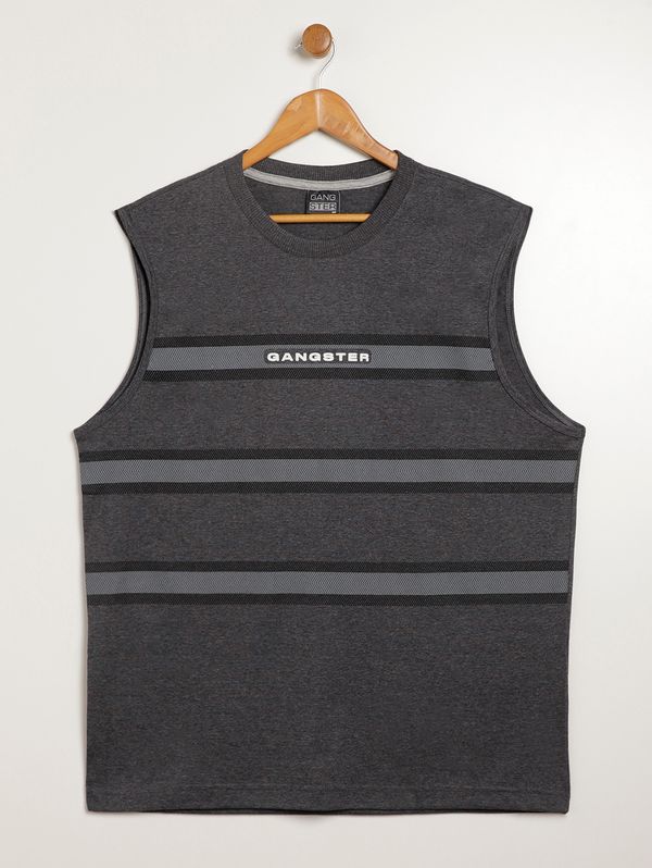 Camiseta Regata Gangster Plus Size Masculina PRETO EX2