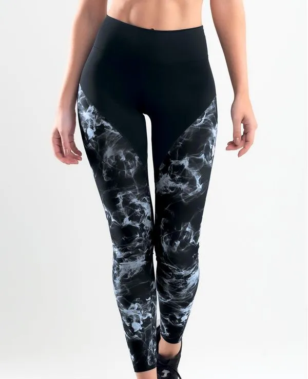 LEGGING FITNESS ESTAMPADA PRETO M
