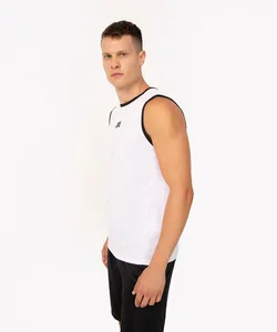 regata machão com recortes esportiva branco G