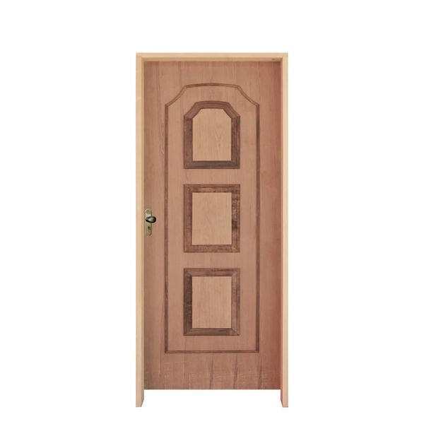 Kit Porta de Madeira PTA 06 Direita Rodam 210x82x14cm Imbuia Kit porta de madeira PTA 06 direita Rodam 210x82x14cm padrão imbuia