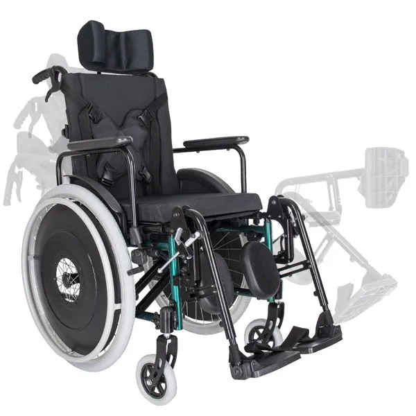 Cadeira de Rodas Ortomobil MA3R Reclinável Largura 44 Verde