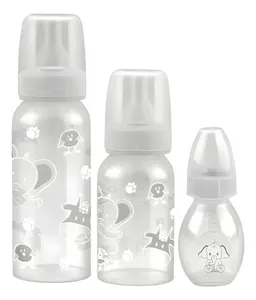 Kit Mamadeiras 3 Uni 60/140/240 mL Bebês Recém-Nascidos