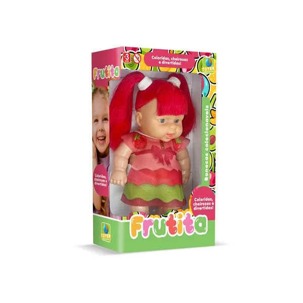 Boneca Frutita Morango 3300 - Toyer Brinquedos