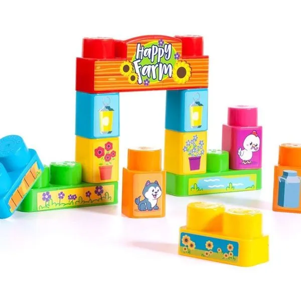 Brinquedo de Montar Baby Land Fazendinha 19 Peças com Adesivos Didáticos Cardoso Toys Brinquedo de Montar Baby Land Fazendinha 19 Peças Cardoso Toys