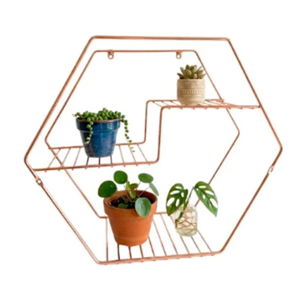 Nicho Decorativo De Parede Future 39x34x16cm Rose Gold (MP)
