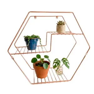 Nicho Decorativo De Parede Future 39x34x16cm Rose Gold (MP)