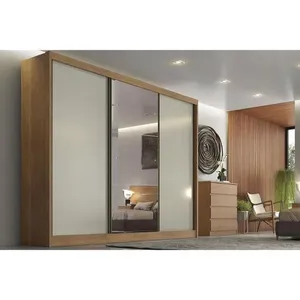 Guarda Roupa Casal 3 Portas Correr c/Espelho 6Gavs Natus/Duna CumaruFendi 25 N. Horizonte