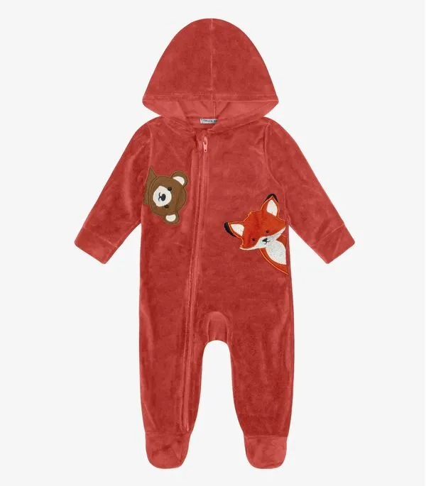 Macacão Infantil Com Capuz em Plush Trick Nick Laranja M