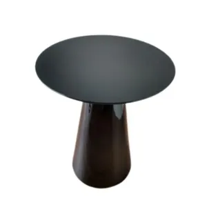 Mesa de Apoio Cone Laqueada Tampo 70cm 60cm Preto