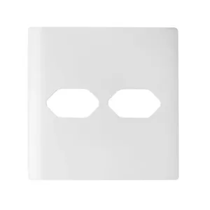 Placa 4x4 para 2 Tomadas Universais 2P+T + Suporte Branco da Linha Novara - 1100/58 - DICOMPEL